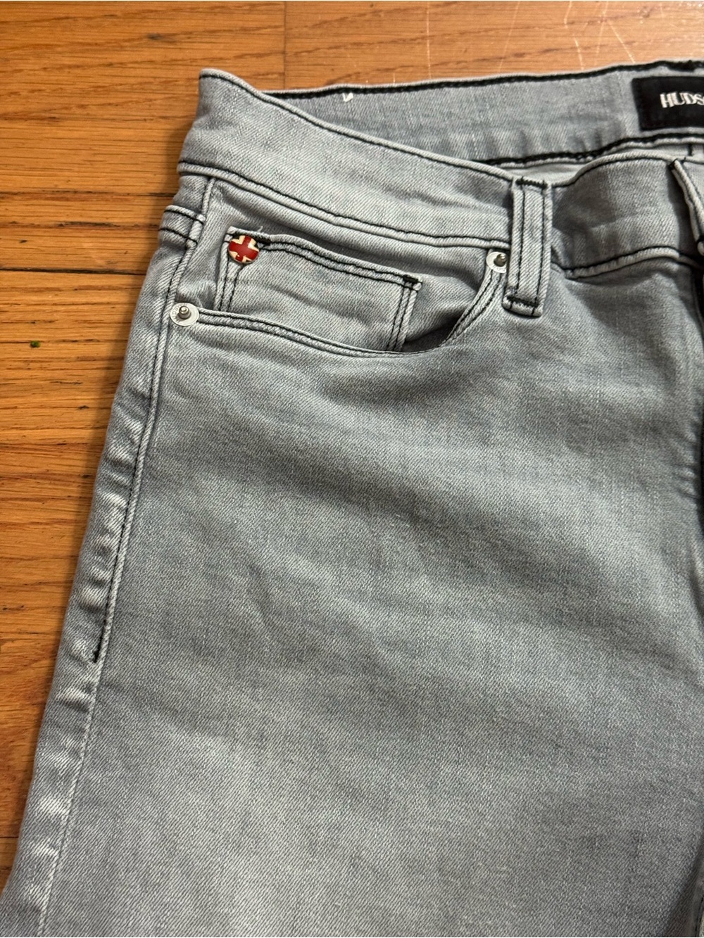 HUDSON Los Angeles Natalie Skinny Grey Denim Jeans in women’s 28 - Picture 7 of 15